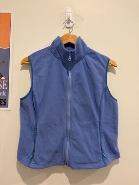 Blue Fleece Vest - Light Blue Sleeveless Jacket